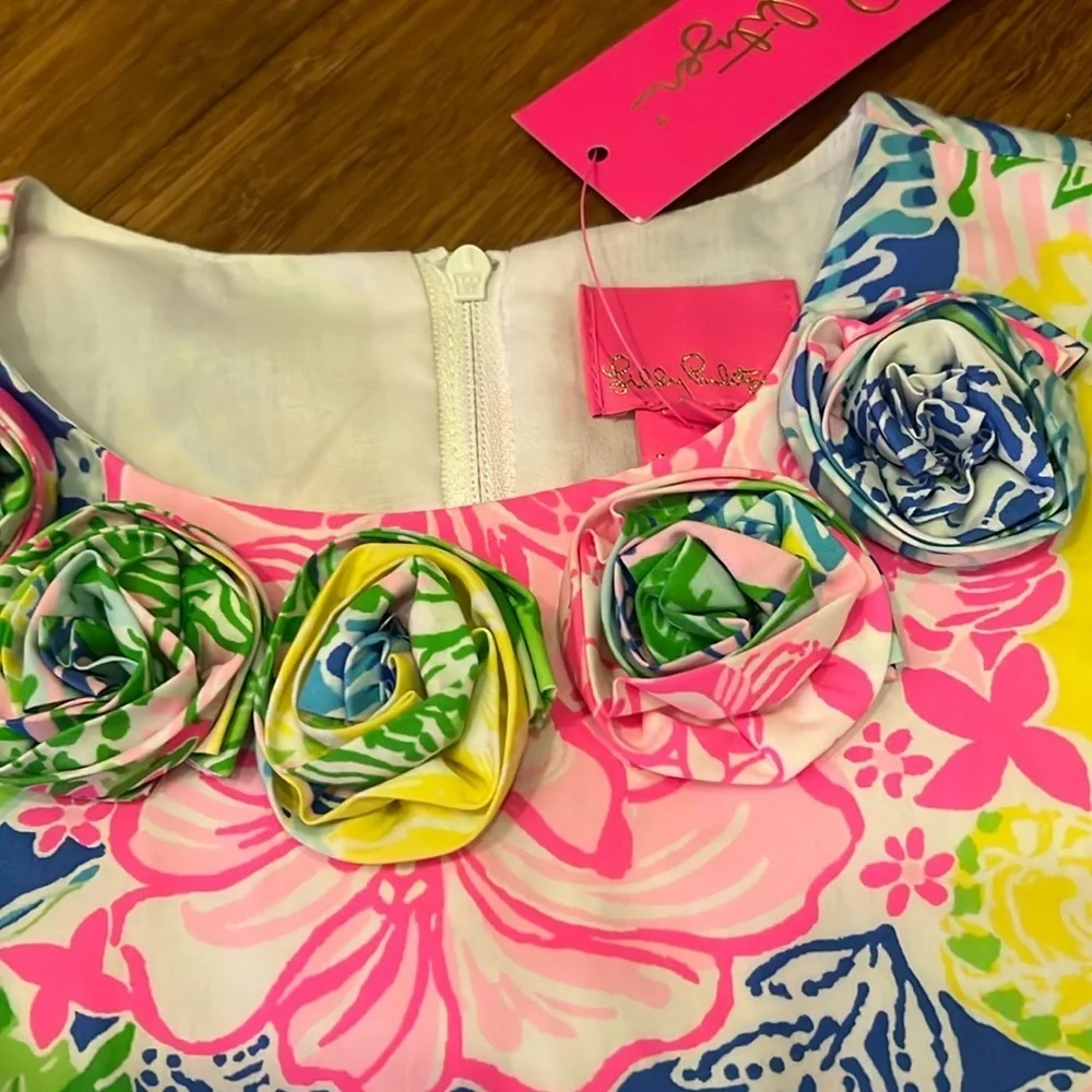 Lilly Pulitzer girls shift dress in print cheek to cheek size 10 NWT RARE!